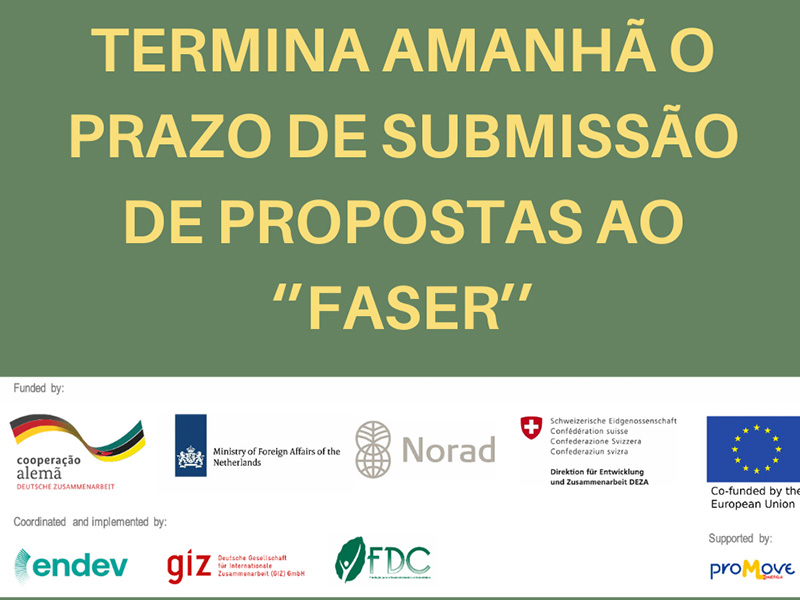 Termina amanhã o prazo de submissão de propostas ao ”FASER”